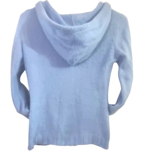 Dish Cardigan Sz L Light blue so soft hooded zip up - Picture 4 of 6